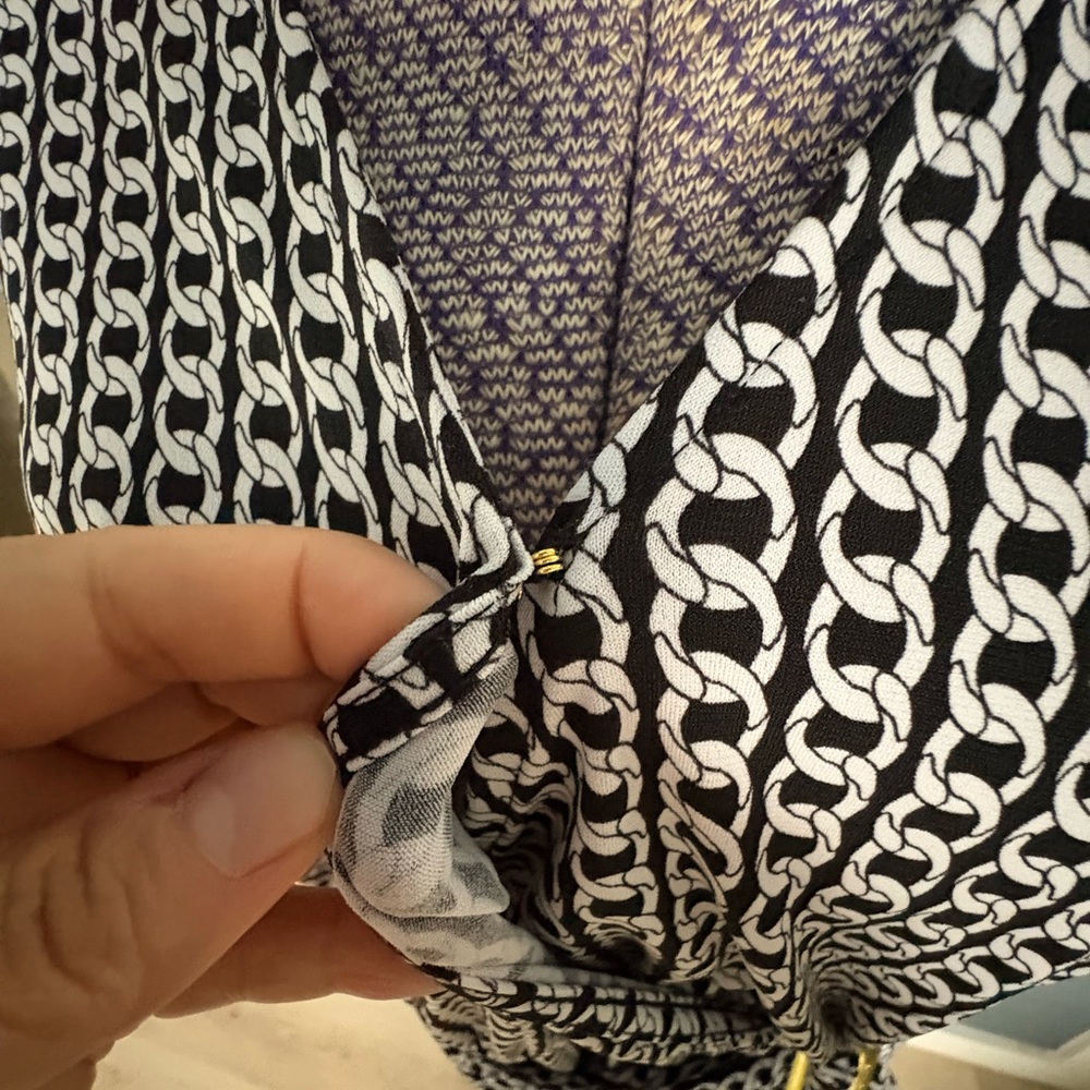 Michael Kors Black and White Chain Pattern Dress - Picture 3 of 5